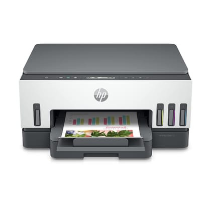 HP Smart Tank 720 All-in-One Auto Duplex WiFi Colour Printer, Print, Scan & Copy for Office HP Smart Tank 720 All-in-One Auto Duplex WiFi Colour Printer, Print, Scan & Copy for Office - Grey White / 48.8X23.9X41.0 cm