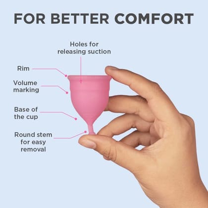 FAIRBIZPS Menstrual Cup Period Cup Reusable Ultra Soft & Flexible Medical Grade Menstrual Cup for Women (Medium)