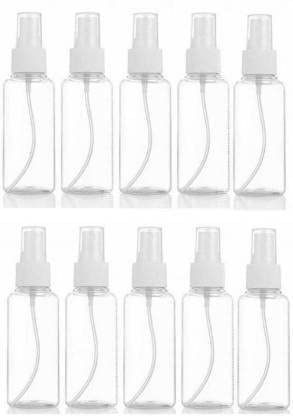 Elecsera Kitchenware Spray bottle (Pack of 10, White, Plastic)100 ml 100 ml Bottle (Pack of 10, White, Plastic)