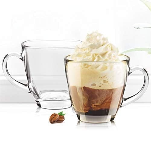 Tea and Coffee Glass Mug Set | 180 ml | Transparent Heat-Resistant Cups for Green Tea, Lemon Tea, and Coffee | Pack of 6