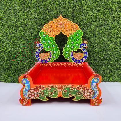 fancy singhasan for laddu gopal ji , wooden material-4 inch