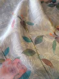 light blue embellished tissue silk dress material light blue embellished tissue silk dress material