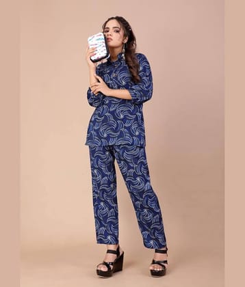 THE PRIVATE LABLE Women Printed Tunic With Trousers Co-Ord Set ( Green )