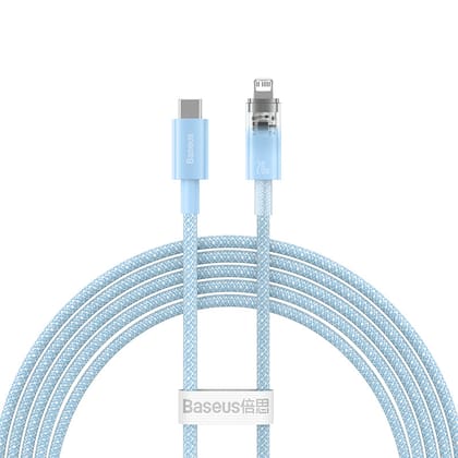 Baseus Explorer Series Fast Charging Cable with Smart Temperature Control Type-C to iP 20W-2m / Blue