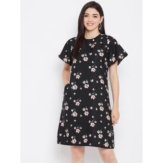 Purys Women Black A Line Dress