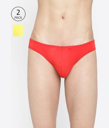 La Intimo Pack of 2 Polyester Briefs For Men's ( Multicolor )