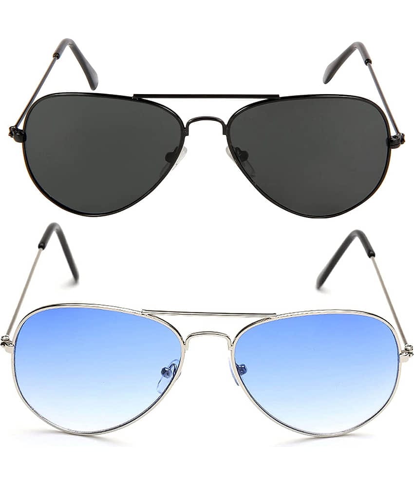 Kanny Devis - Black Pilot Sunglasses ( Pack of 2 )