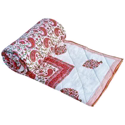 Hand Block Jaipuri Razai-Double 90 x 100 inches