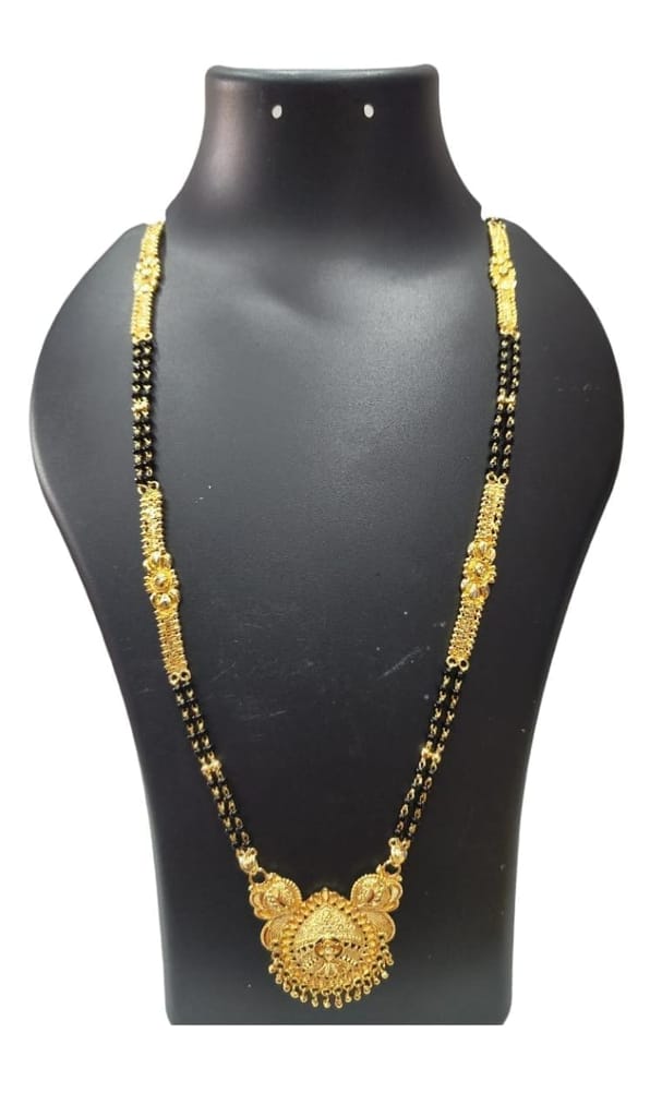 Gold Plated Traditional Marathi Mangalsutra Necklace for Women