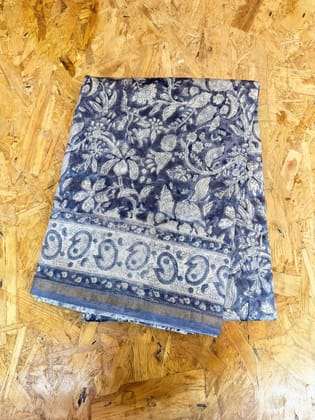 Chanderi saree bagru print