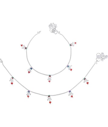 AanyaCentric - Silver Anklets ( Pack of 1 )