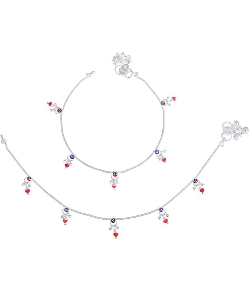 AanyaCentric - Silver Anklets ( Pack of 1 )