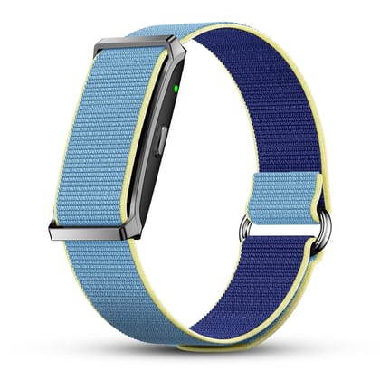 Pebble Qore Fitness Band with 45 Days Battery Life| 100+ Sports Modes| Advanced Health Tracking HR| SpO2| Stress| Sleep| OneKey Measurement| Smart Notifications - Blue Pebble Qore Fitness Band with 45 Days Battery Life| 100+ Sports Modes| Advanced Health