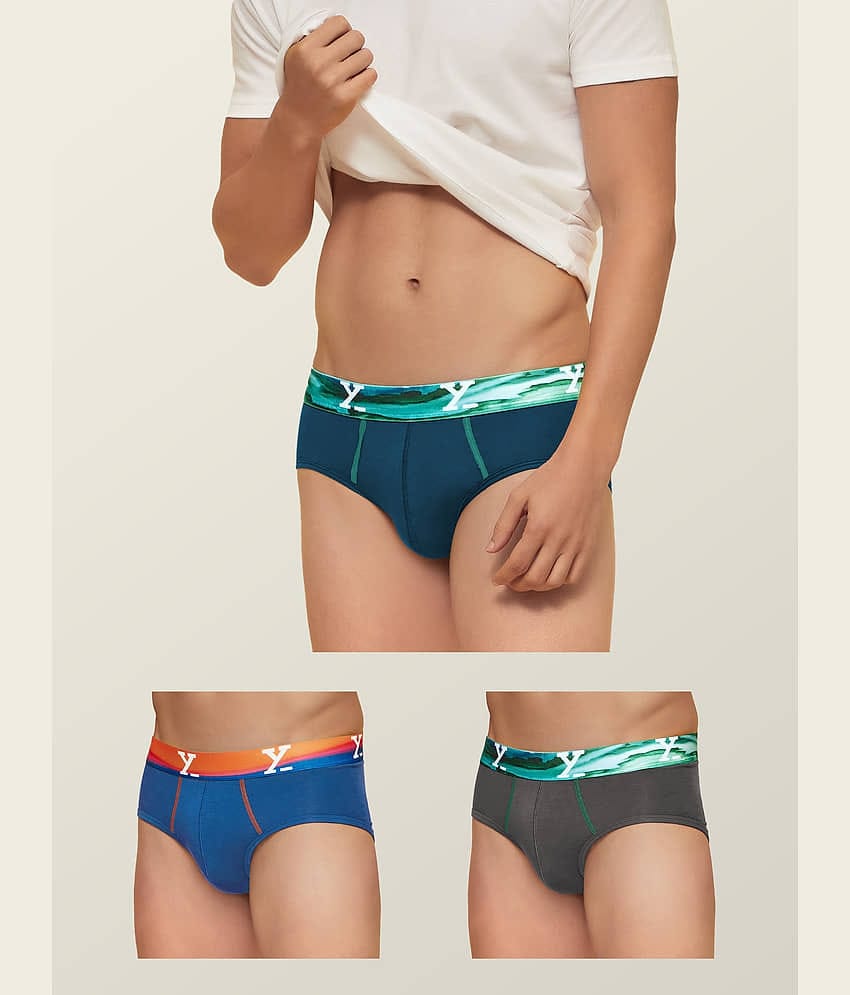 XYXX Pack of 3 Modal Men's Briefs ( Multicolor )