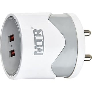 MTR MC308 4 A Multiport Mobile Charger with Detachable Cable (White, Cable Included)