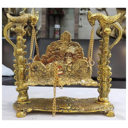 Aluminium Showpiece Peacock Jhula, Height : 6.5 Inch (ASMAS426 N)
