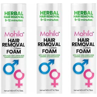 3 Packs of Mohila Hair Removal Cream For Hair Removal Foam Spray For Men  Women Painless Hair Removal (Pack of 3)
