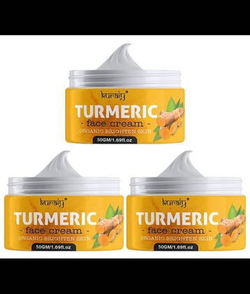 KURAIY Turmeric Skin Care Products Anti Aging Facial Serum Anti Aging Facial Cream Pack Of 3