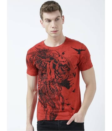 Huetrap Pack of 1 Cotton Regular Fit Men's T-Shirt ( Red )