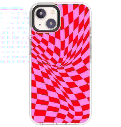Checkered-Red Love-iPhone 16 Pro Max / White