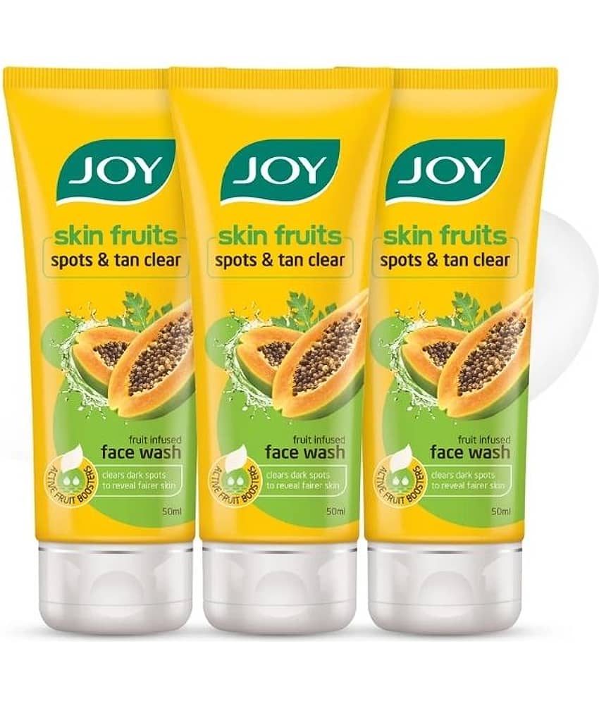 Joy Skin Fruit spot & tan clear Face Wash, 50ml each (Pack of 3)
