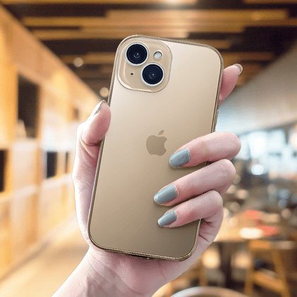 iPhone 15 Plus Elite Fiber Glass Camera Protection Case-Gold