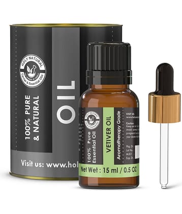 Holy Natural Vetiver Essential Oil 15 mL