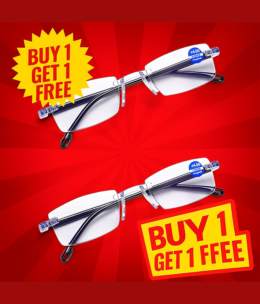 THMT Square Rimless Reading Glasses