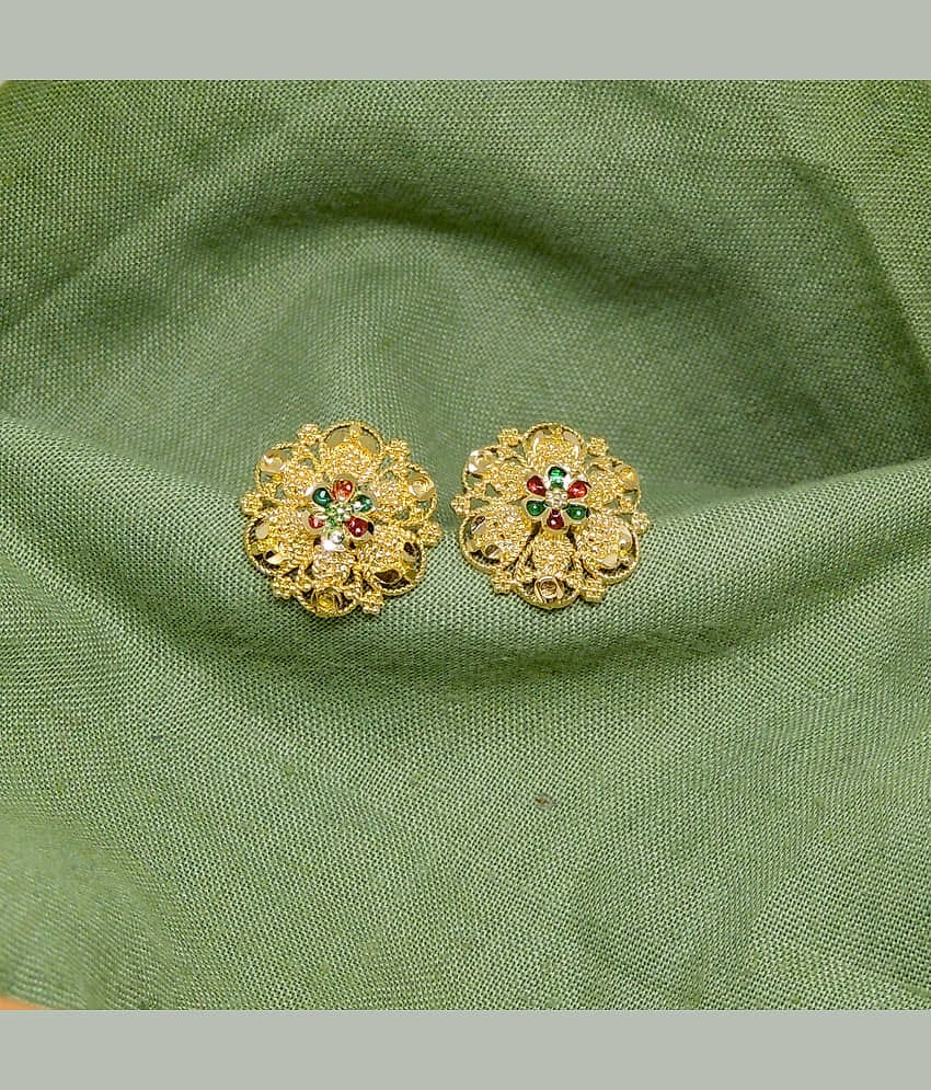 LUV FASHION Multi Color Stud Earrings ( Pack of 1 )