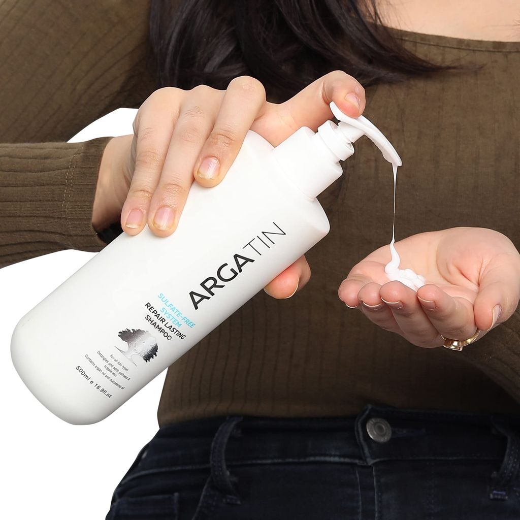 Argatin Keratin Repair Lasting Sulphate Free Shampoo For Dry And Damaged Hair | Daily Use (Shampoo 500Ml)