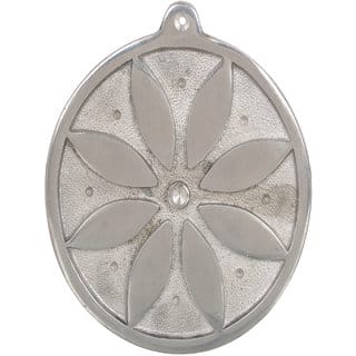 KESAR ZEMS Aluminium Helix-Flower Plate (13 x 13 x 0.5 Cm)