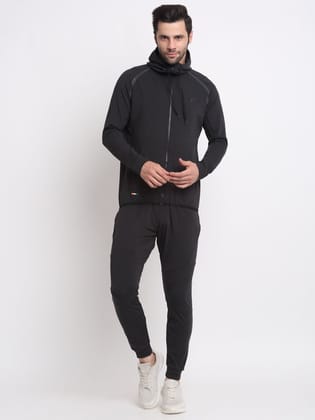 Invincible Men’s Pro-Tech Track Suit-Black Melange / S