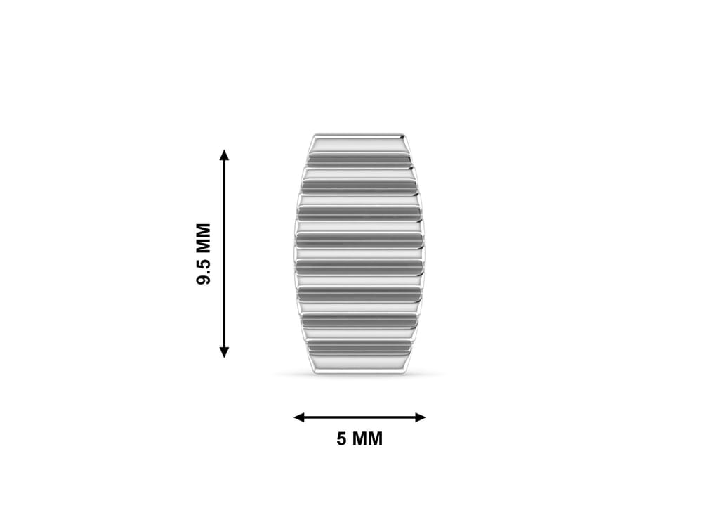 Oblong Stripes Ear Stud For Men (1 Pc Only)