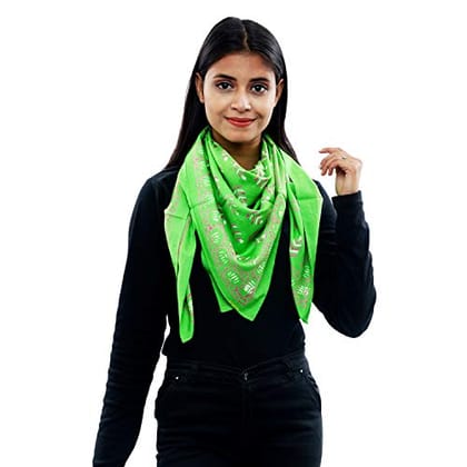 Eri Silk Printed Scarf Yellow