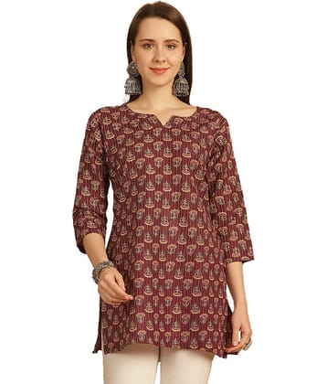 wonder weave Women's Cotton Tunic ( Wine )