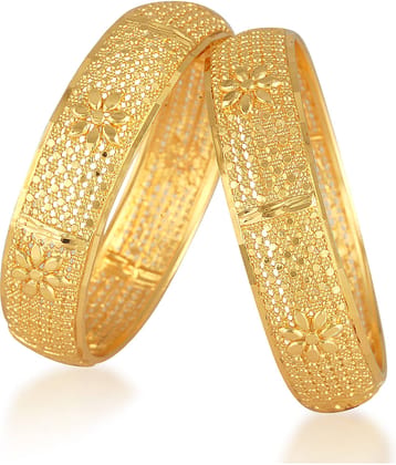 VIVASTRI Gold Kada ( Pack of 2 )