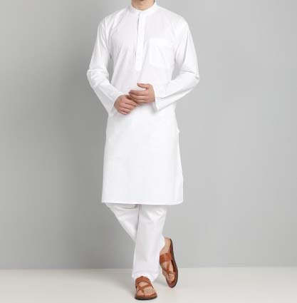 Cotton White Full Sleeve Kurta