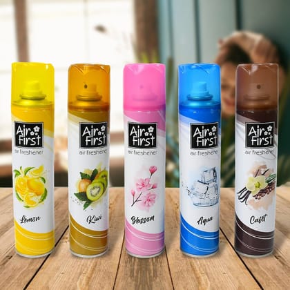 Air Freshener&nbsp; | Used In Office, Home, Hotels, Banquets, Carpet Etc, Room Spray Air Freshener, Mix Fragrance Lemon, Kiwi, Blossom, Aqua, Cafet (300 Ml Approx / 1 Pc)