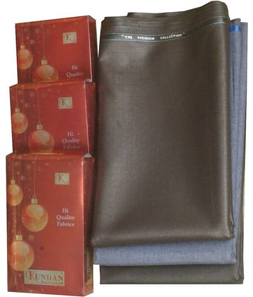 Kundan Sulz Gwalior Multicolor Polyester Unstitched Pant Pc Set Of 3