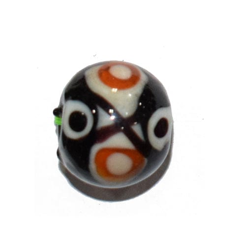 Beadwaala Handmade Fancy Lampwork Glass For Jewelry Making. (Round) SFL-121-Per Packet 25 Pcs / 15X15 MM