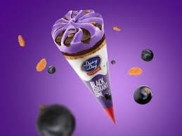 Blackcurrant Cone Ice Cream Rich & Creamy 73 GRAM