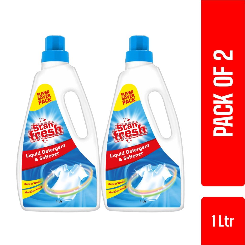 Stanfresh Liquid Detergent & Softener - 1Ltr (Pack of 2)