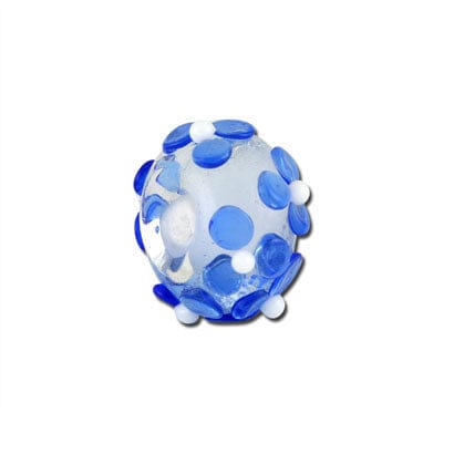 Beadwaala Handmade Fancy Lampwork Glass For Jewelry Making. (Roundel) SFL-300-Per Packet 25 Pcs / 10X18 MM