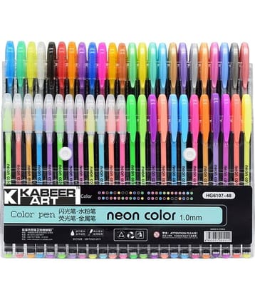 48 Pc Color gel pens,Glitter, Metallic, Neon pens Set Good gift For Coloring,Sketching,Painting, Drawing