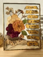 Unique Couple Gift Pressed Flower Frame  With Custom note for Valentines & Anniversaries