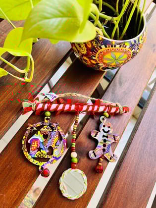 XMas special hangings - house and gingerbread man - for door or wall