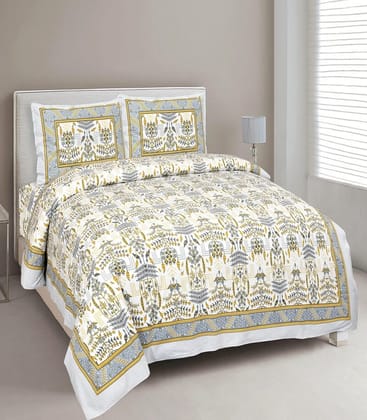 Artistic Jaipuri 240 TC Cotton Bedsheet for Double Bed