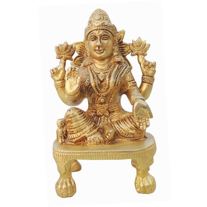 Brass Showpiece Laxmi Ji God Idol Statue (BSMAS1624 L)