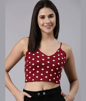 Showoff Women's Cotton Blend Tank Top ( Maroon )