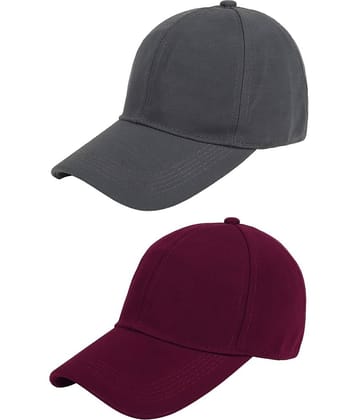 Zacharias - Multi Color Cotton Blend Men's Cap ( Pack of 2 )